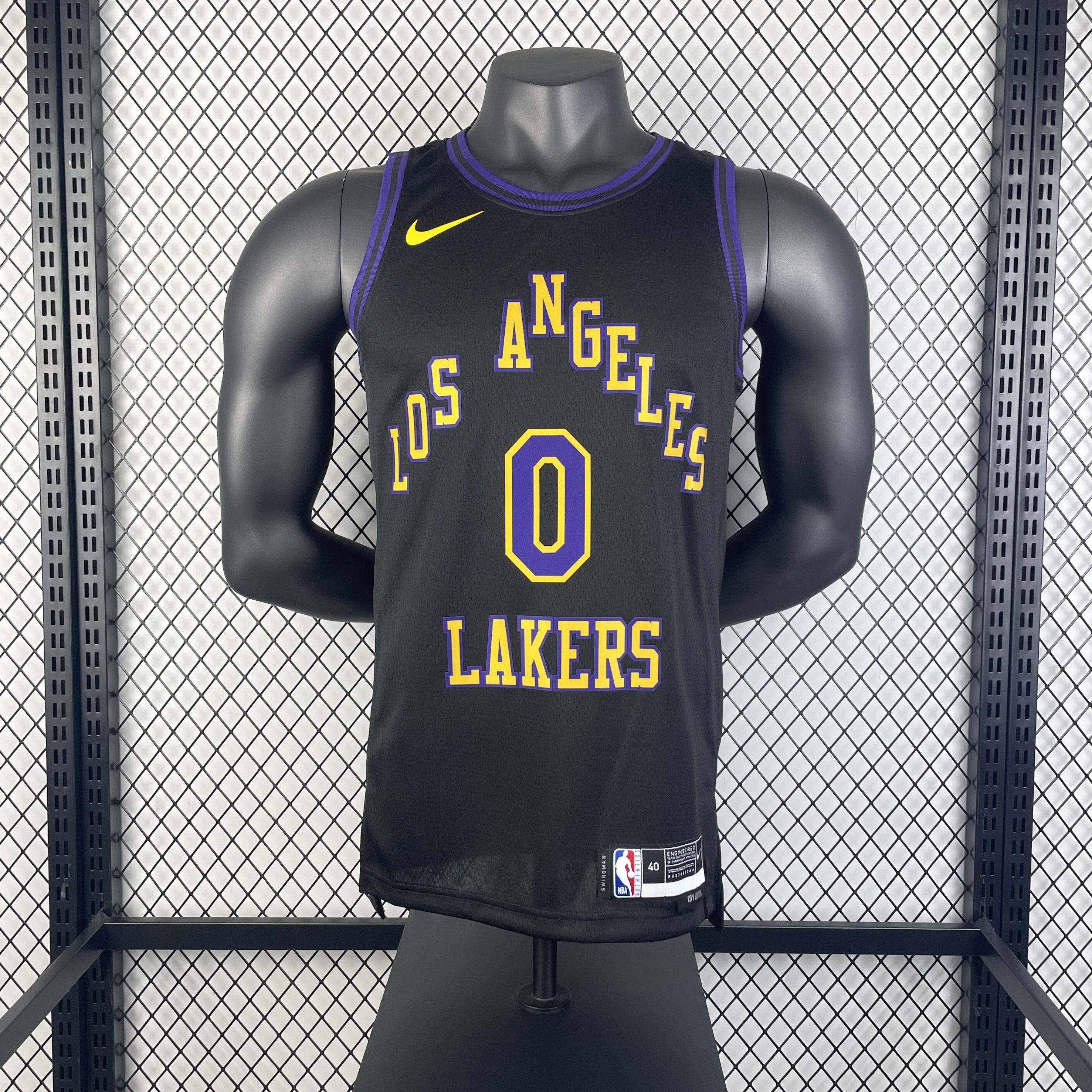 Men Los Angeles Lakers #0 Westbrook black 2025 NBA  jersey